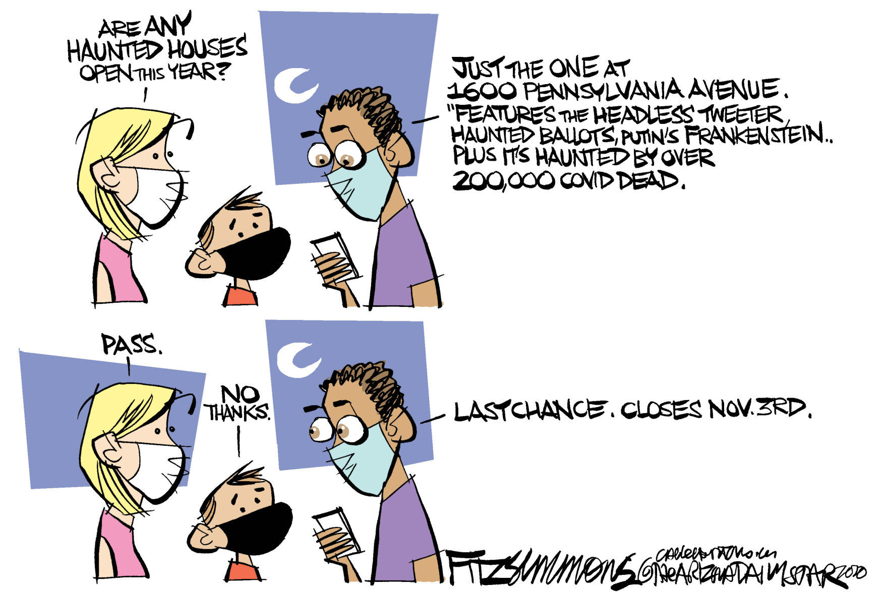 Daily Fitz Cartoon: Open Haunted House